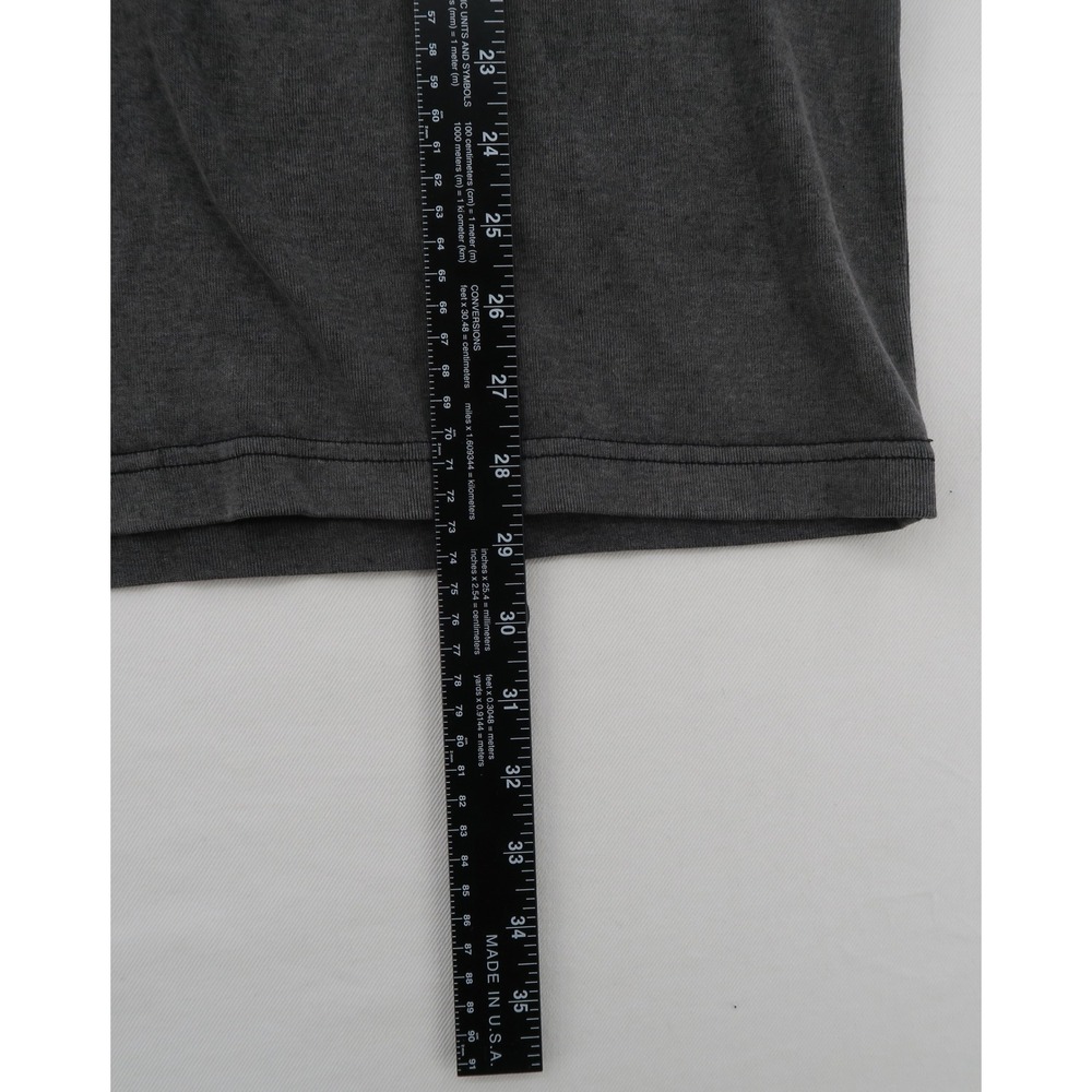 Vintage Polo Ralph Lauren MenXXL Black Faded Acid Wash Snap Henley Pocket TShirt - Picture 4 of 8